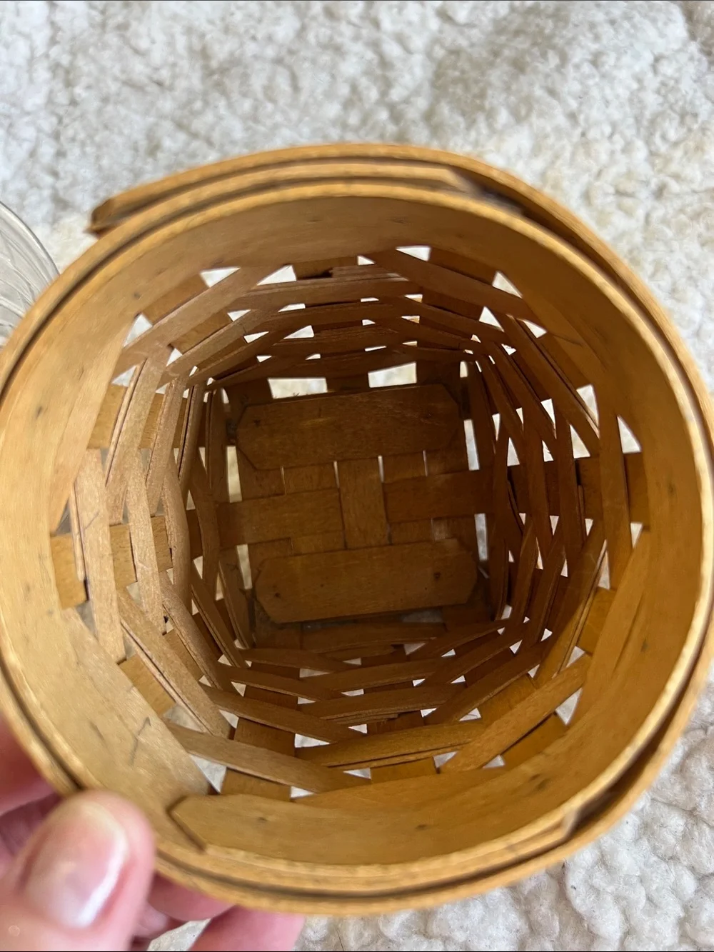 Longaberger Small Utility Woven Wood Basket